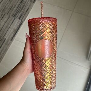NEW Rare Pink Holographic Starbucks Tumbler
